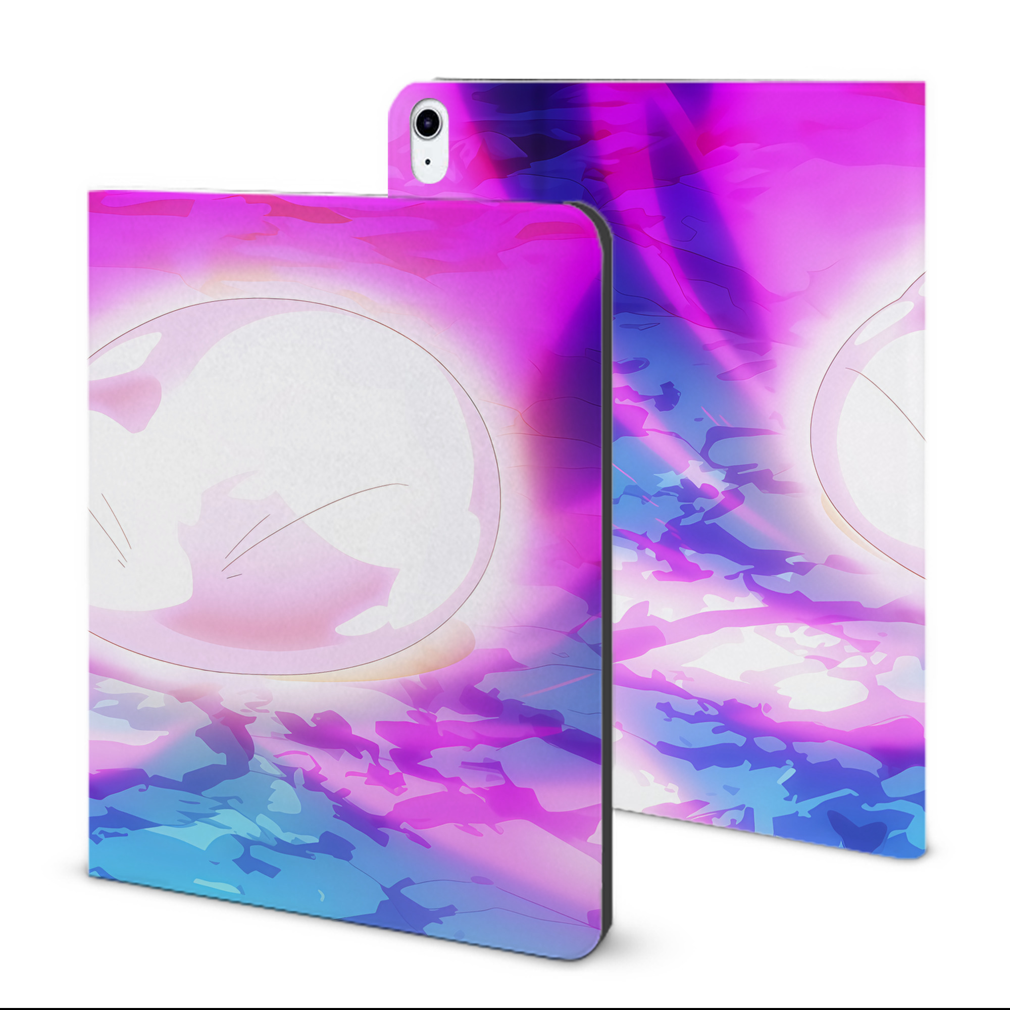 （画像用） 転スラ Regarding Reincarnated to Slime IPad ケース ブック型 PUレザー TPU 耐衝撃 軽量 薄型 ペン収納なし 全面保護 IPad 各モデル対応